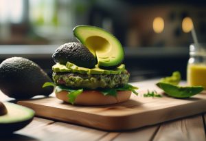 Hamburger végétarien avocat